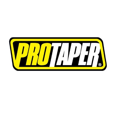 Pro Taper logo with bold yellow and white text on a black background, representing motorcycle handle.